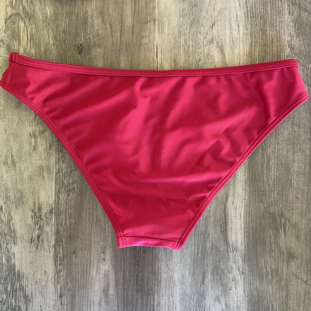 Bikini Burgundy Red Ruffle Bikini Set Size Medium - Picture 7 of 12